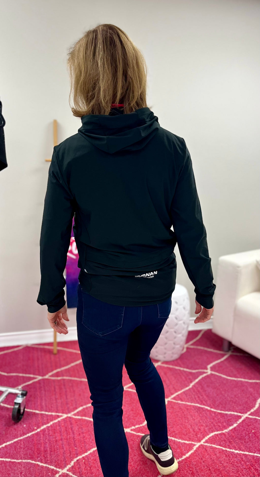 Veste puffy noire à capuchon Les Roses