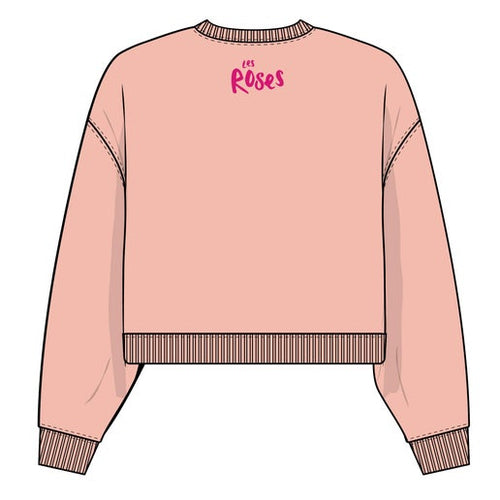 Chandail à manches longues court et oversize – Collection Les Roses Évolution